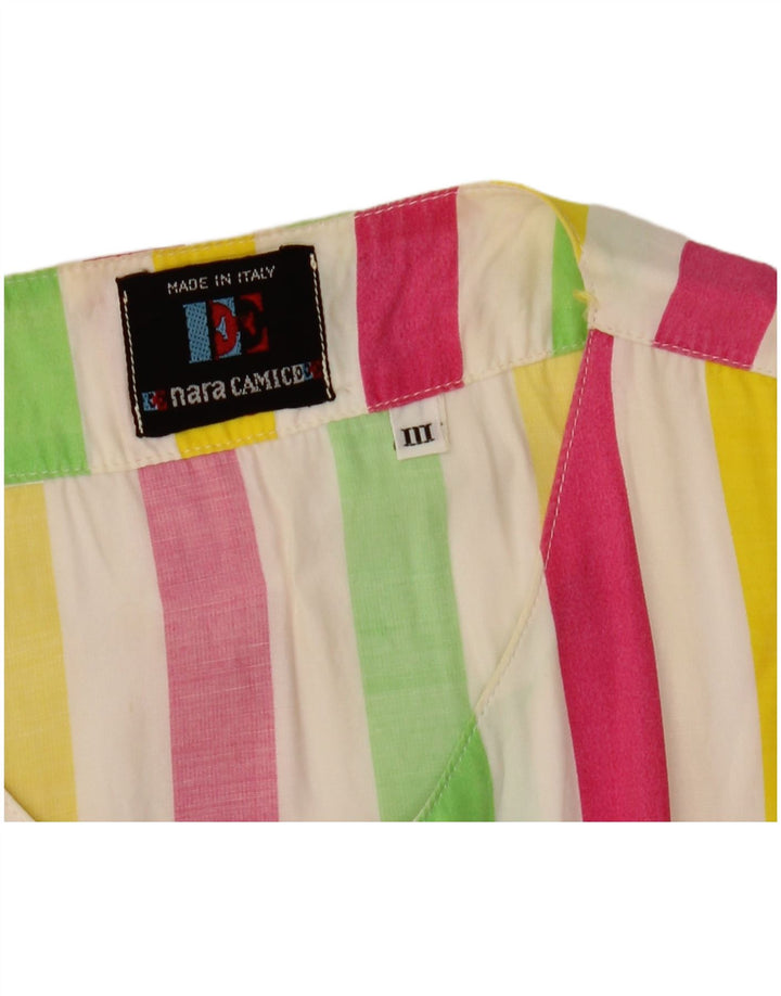 Blusa feminina Enara Camice UK 14 listrada multicolorida média