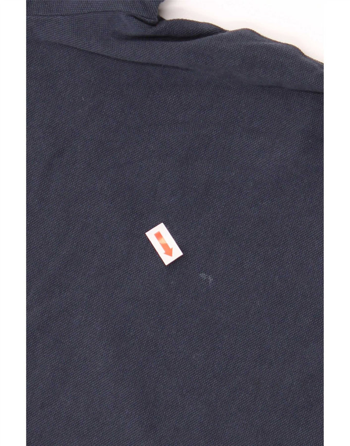 Camisa pólo masculina Hugo Boss pequena algodão azul marinho