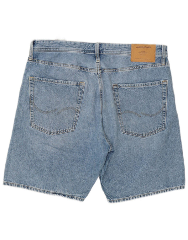Jack & Jones Mens Chris Denim Shorts Grande W34 Azul Algodão