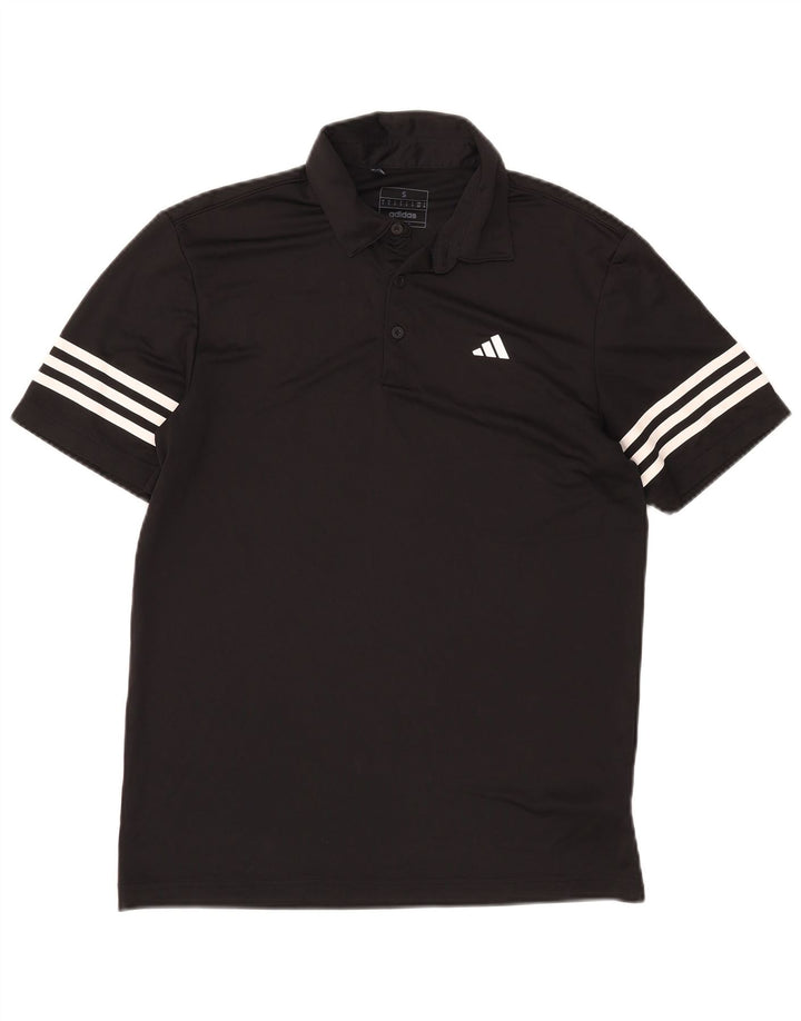 Camisa Polo Masculina Adidas Pequena Poliéster Preto Preto