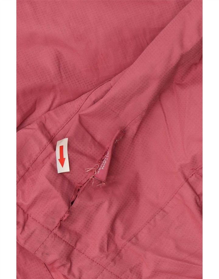 Capa de chuva encapuçado Reino Unido 14 grande poliéster rosa das mulheres do armazém da montanha