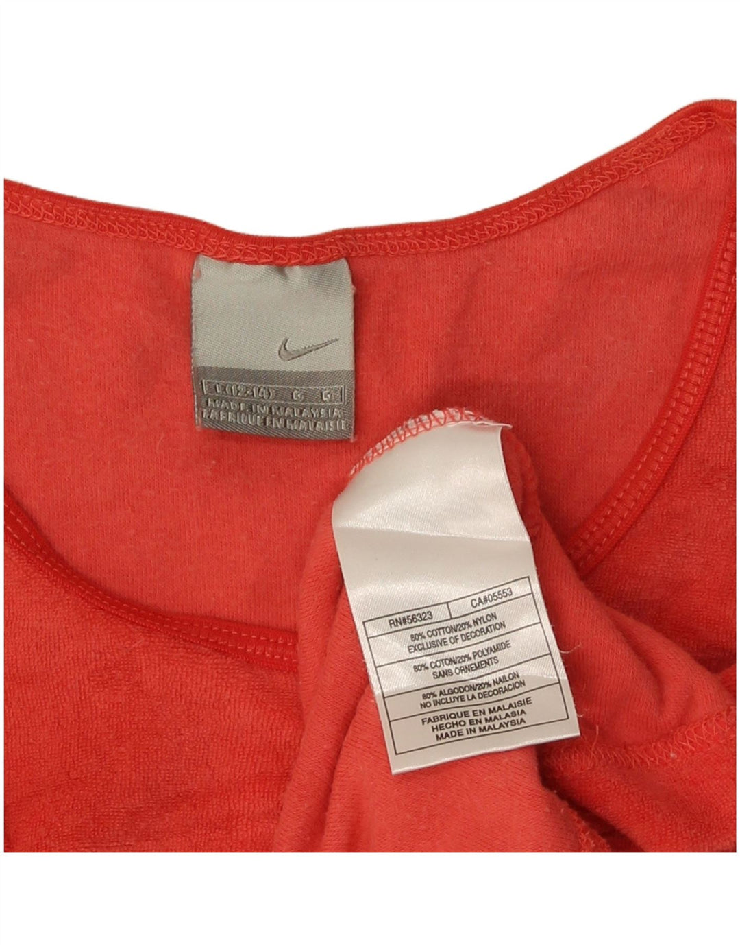 Colete feminino Nike US 12/14 grande algodão vermelho