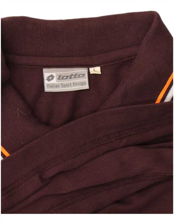 Camisa polo masculina LOTTO grande Borgonha