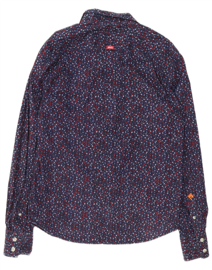 Camisa masculina SUPERDRY grande azul marinho floral