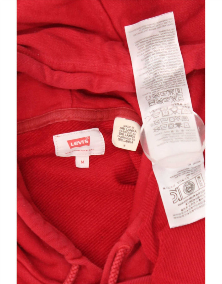 Moletom com capuz gráfico masculino Levi's médio algodão vermelho
