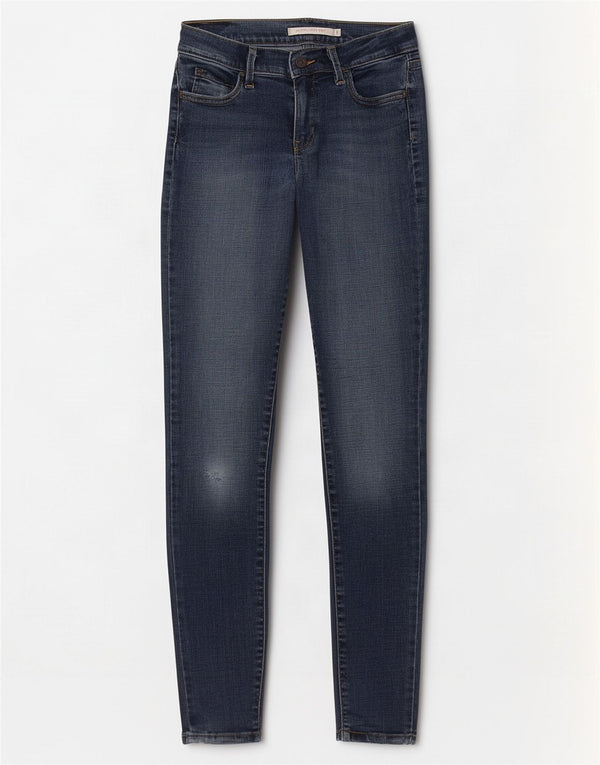 Calça jeans feminina Levi's 710 Super Skinny W26 L32 azul algodão