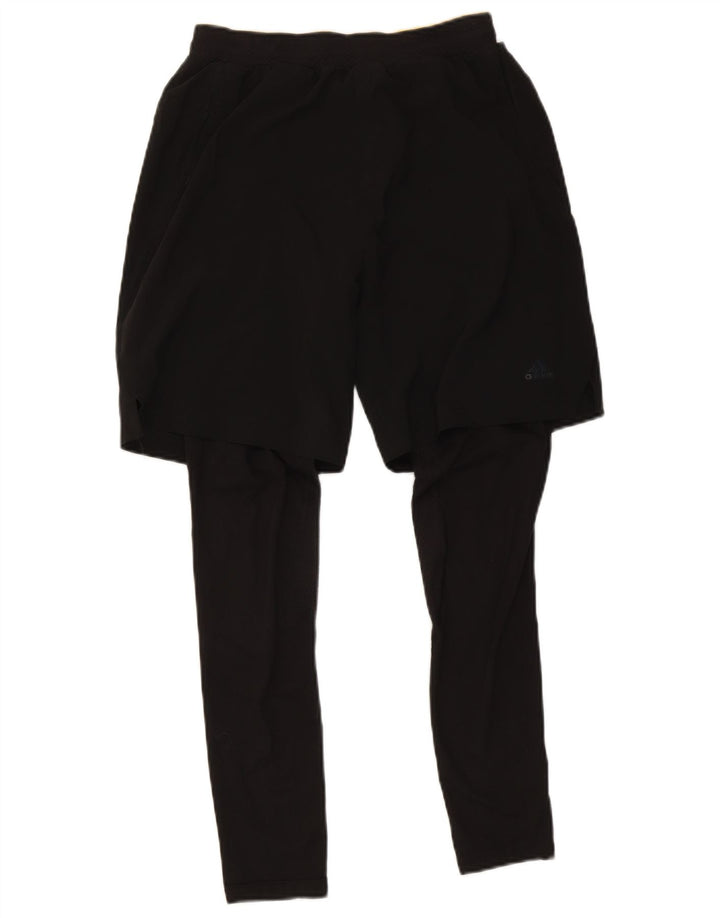 Leggings Adidas Femininas UK 10 Pequenas Poliéster Preto
