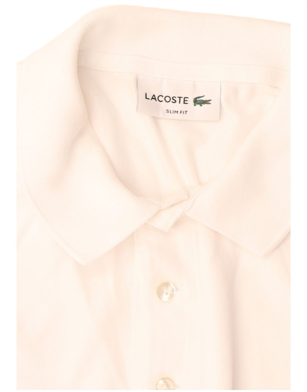 Camisa polo masculina Lacoste Slim Fit médio algodão branco