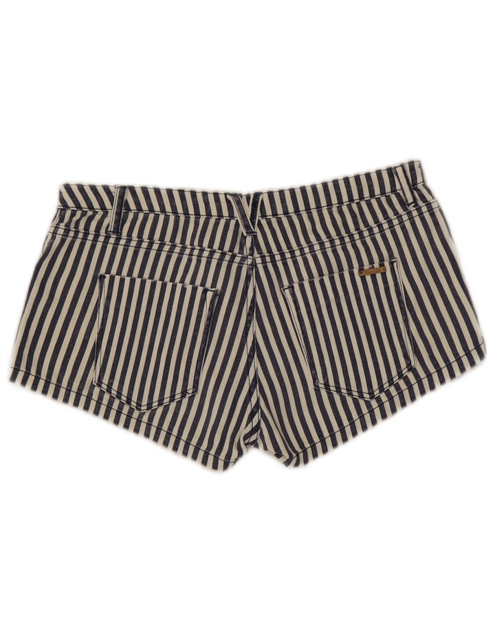 Hot Pants Feminino Zara EU 38 Pequeno W28 Listrado Azul Marinho
