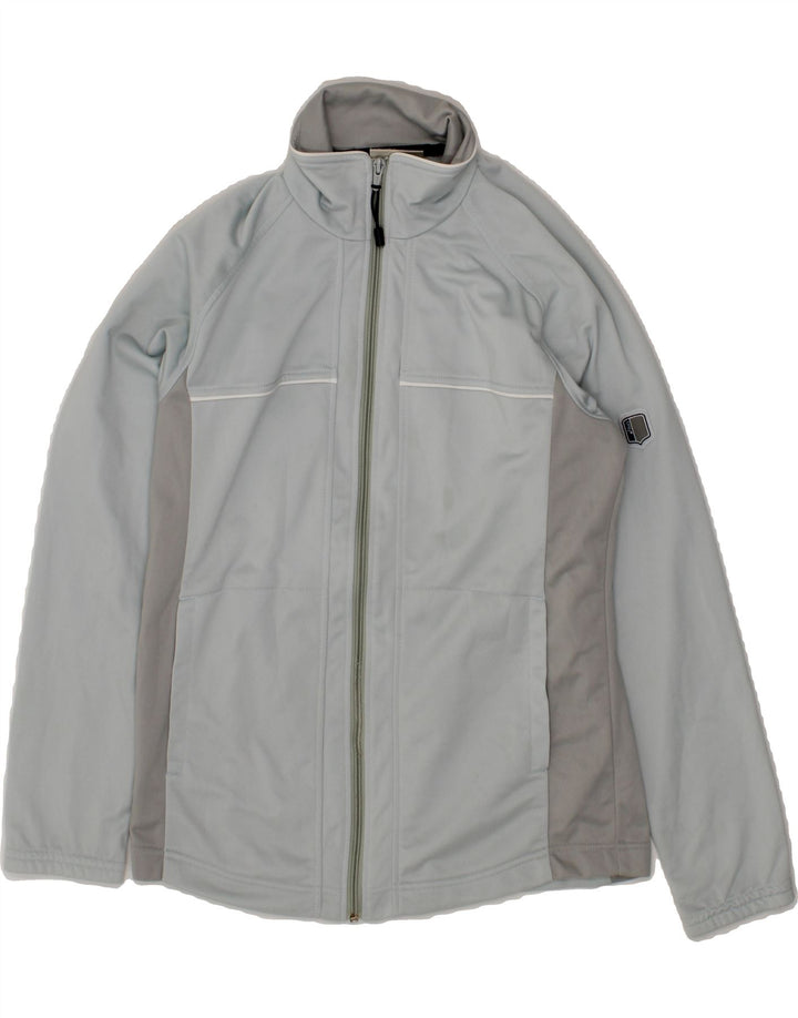ASICS Womens Oversized Tracksuit Top Jacket UK 10 Small Blue Colourblock Vintage Asics and Second-Hand Asics from Messina Hembry 