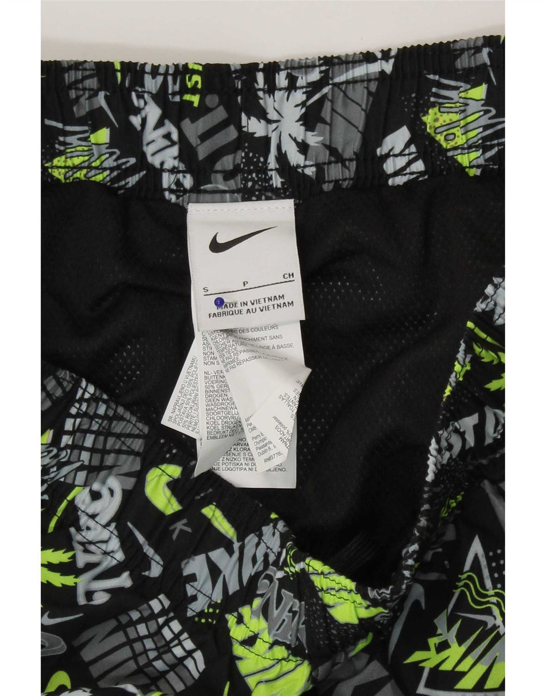 Shorts de natação masculinos Nike Graphic pequenos poliéster multicolorido