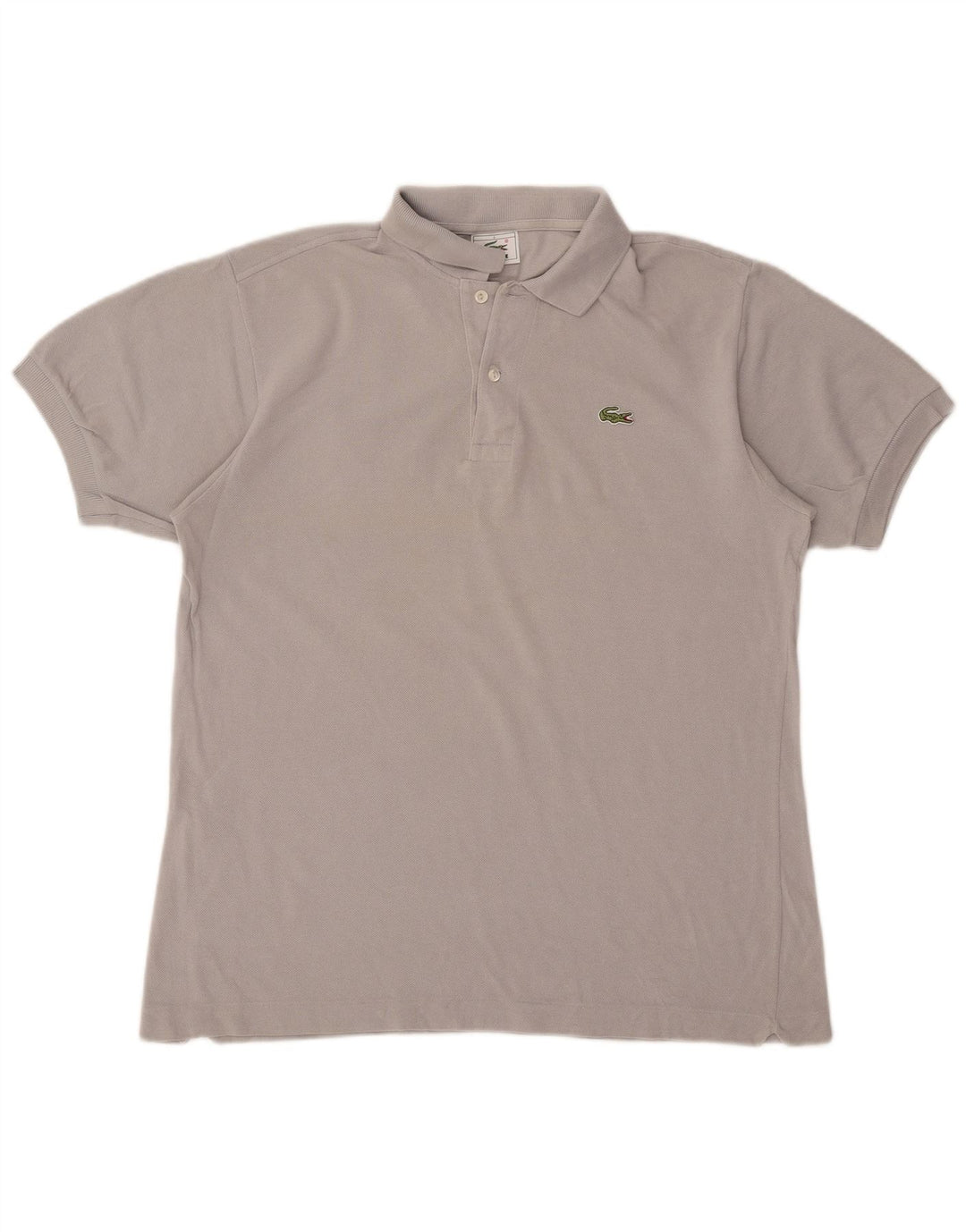 Camisa polo masculina Lacoste tamanho 4 algodão cinza médio