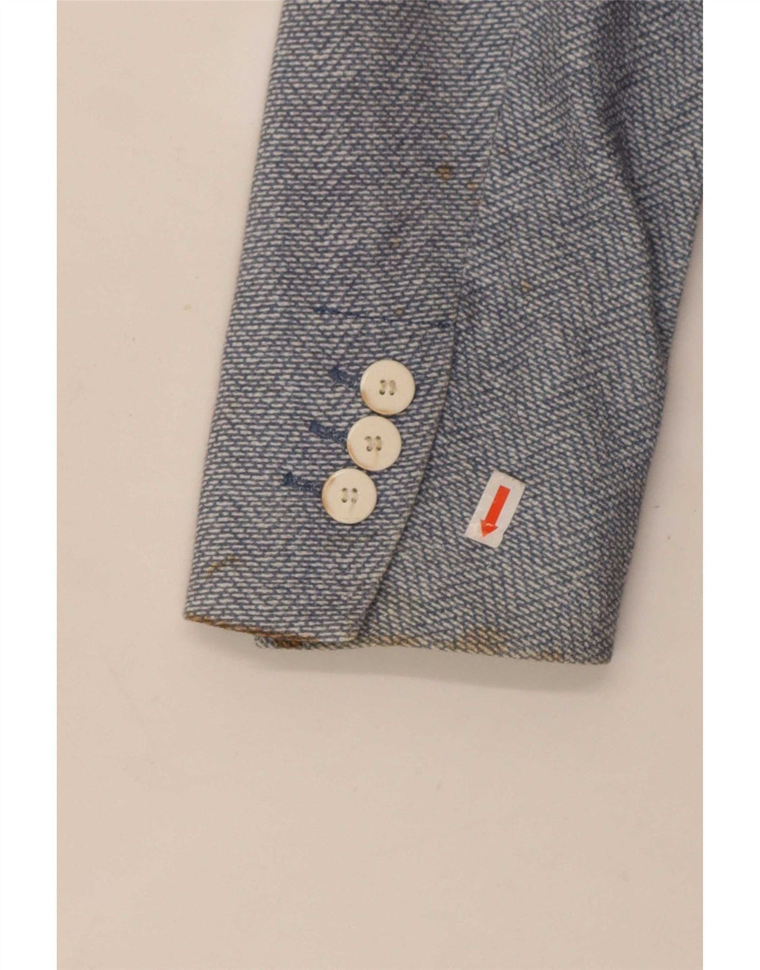 Jaqueta blazer masculina Zara com 2 botões EU 48 algodão azul médio
