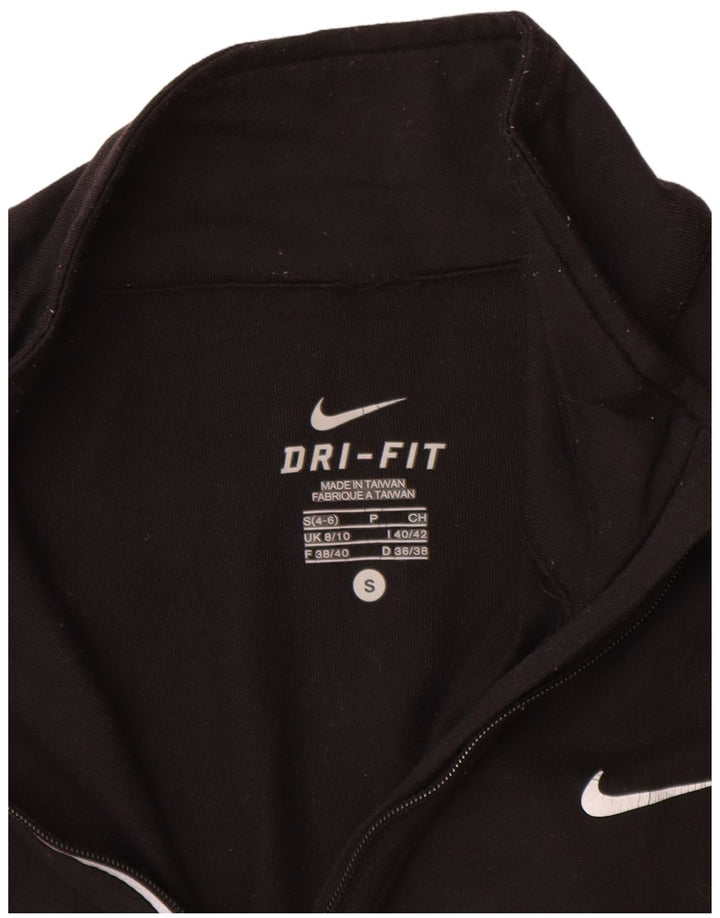 Nike Womens Dri Fit Pullover Treino Top Reino Unido 8/10 Pequeno Preto Nylon