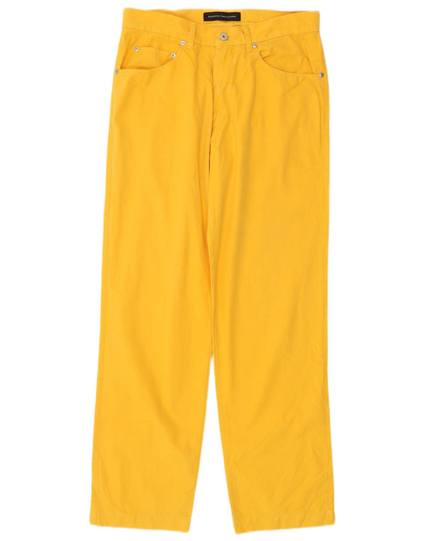 Sergio Tacchini Masculino Calça Casual Reta IT 46 Pequeno W30 L31 Amarelo
