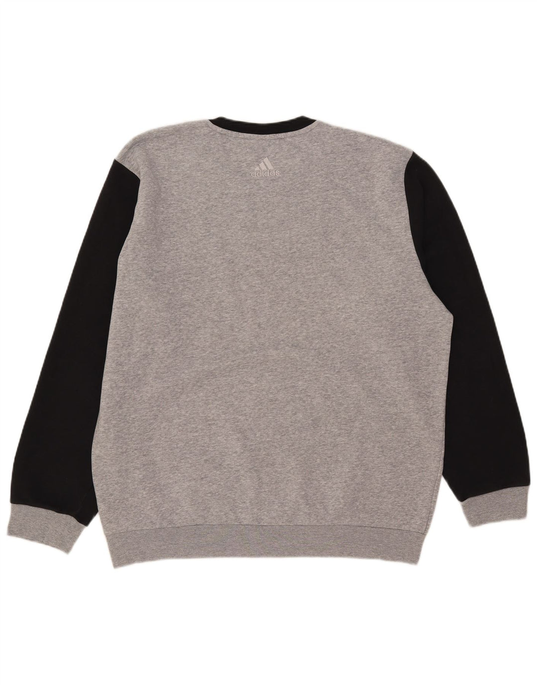 Adidas Mens Graphic Moletom Jumper Grande Bloco de cores cinza