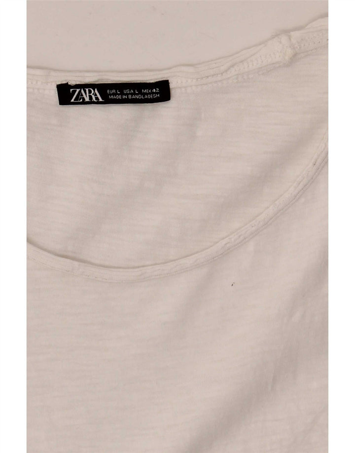 Zara Mens Colete Top Grande Branco