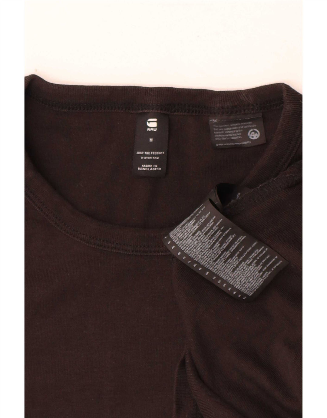 G-Star Mens Top Manga Longa Médio Algodão Preto