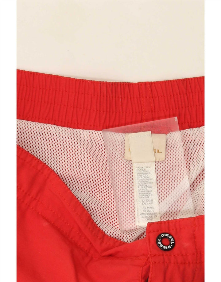 Shorts de natação feminino diesel diesel médio algodão vermelho