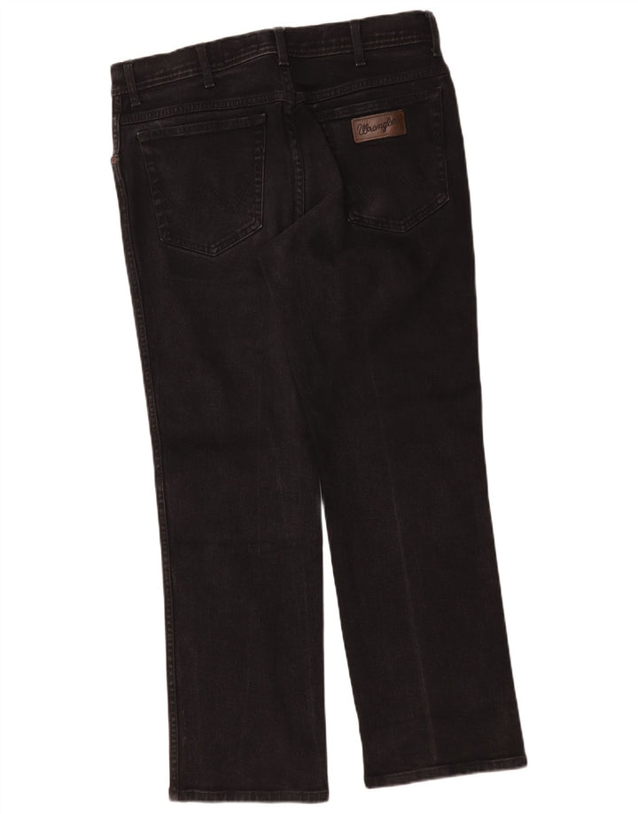 Wrangler Masculino Texas Straight Jeans W35 L30 Algodão Preto