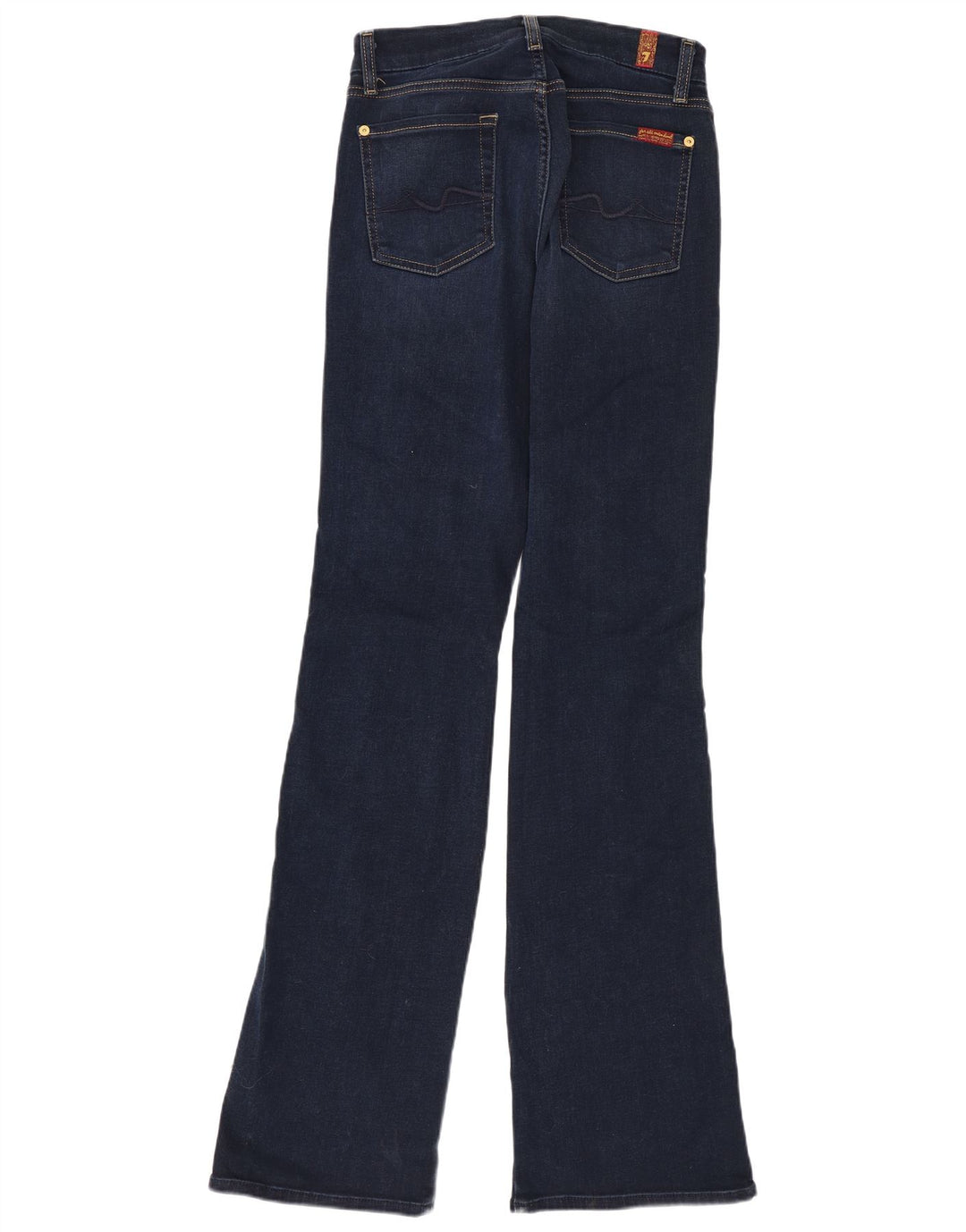 7 For All Mankind Jeans feminino bootcut W26 L33 algodão azul marinho
