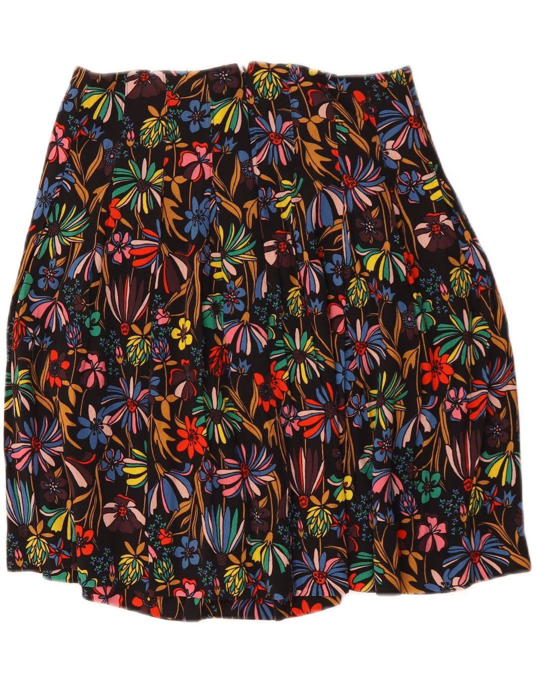 Saia feminina Boden A-Line UK 8 pequena W30 floral multicolorida