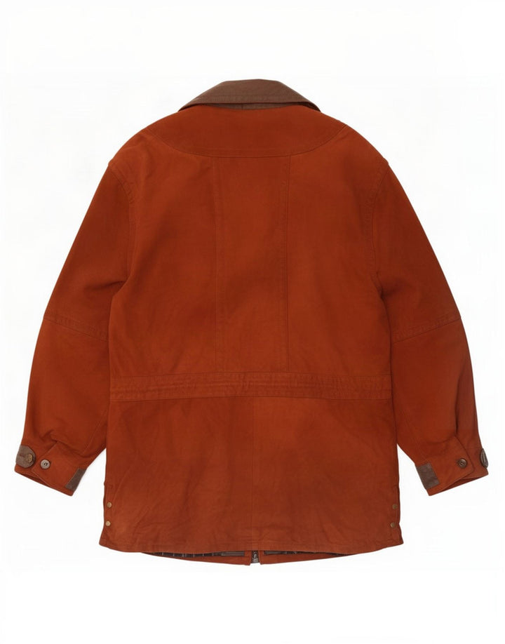 Jaqueta utilitária masculina de camurça Maddox IT 52 XL marrom colorblock