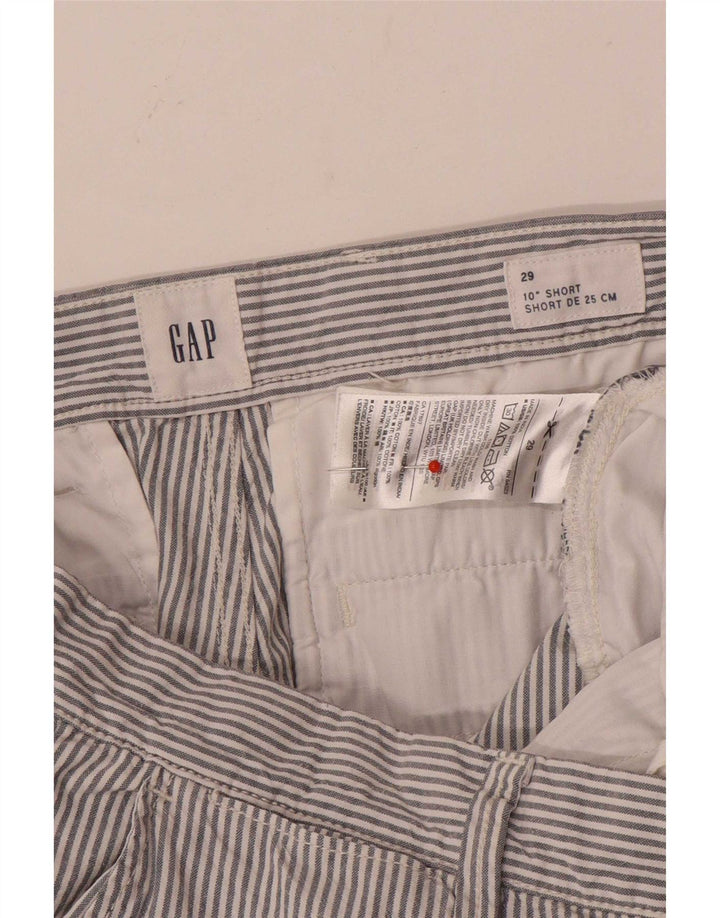 Shorts Chino Masculino Gap W29 Pequeno Algodão Listrado Branco