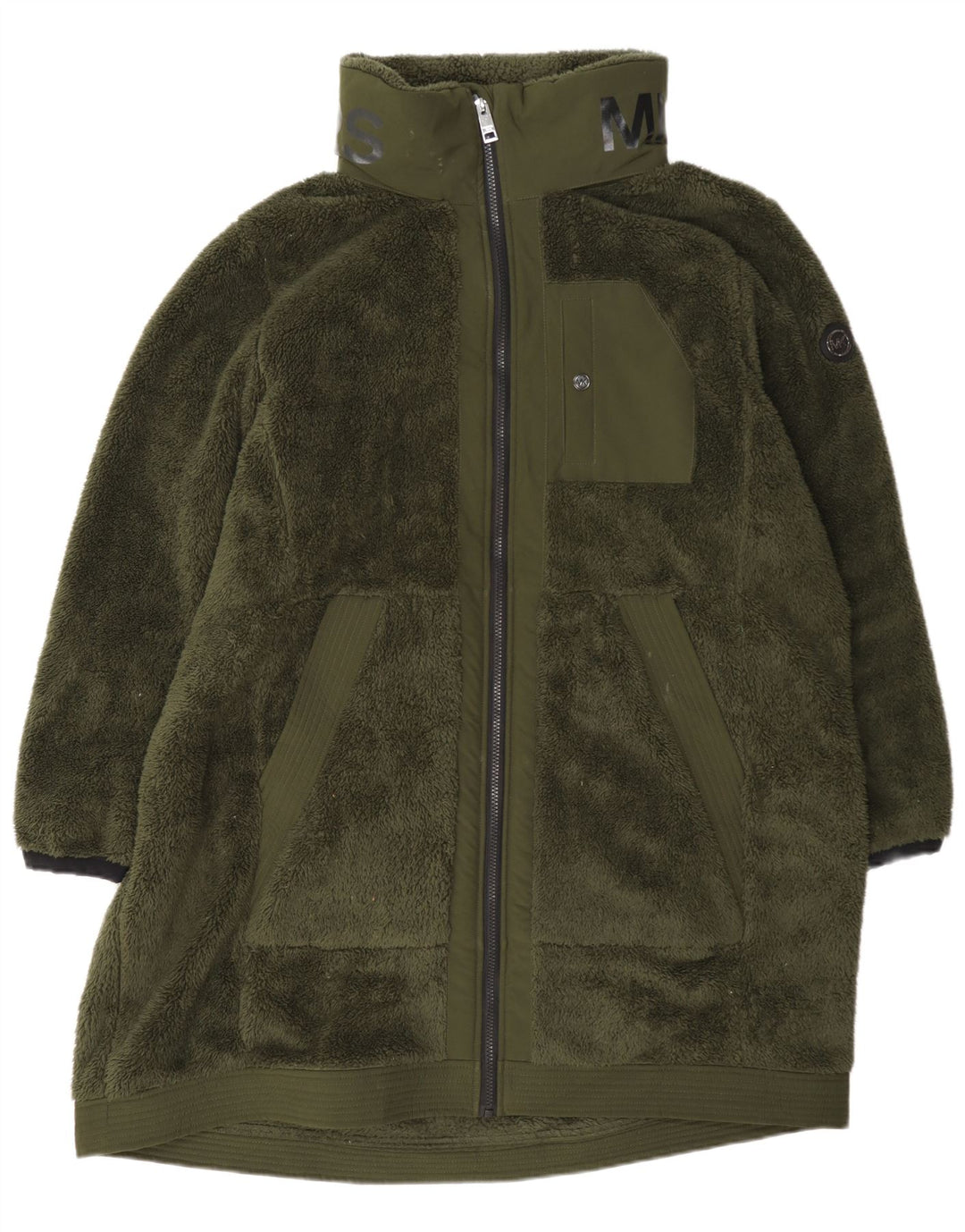 Sobretudo de lã feminino Michael Kors UK 20 2XL poliéster verde
