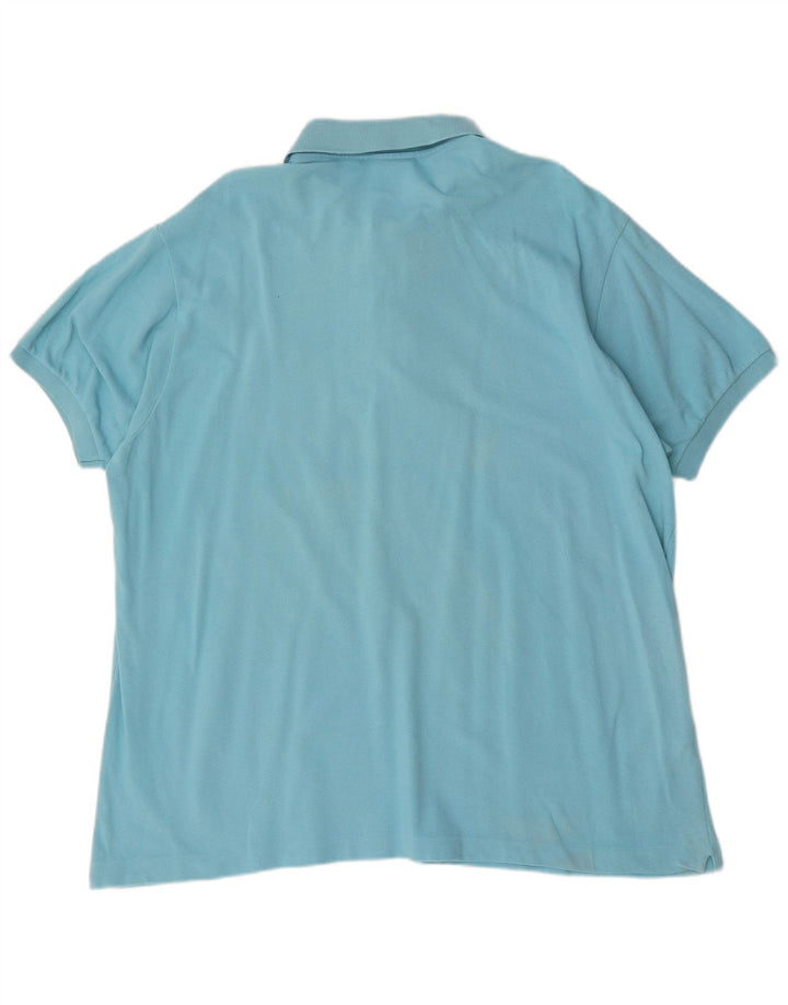 Camisa polo masculina Lacoste tamanho 8 3XL algodão azul
