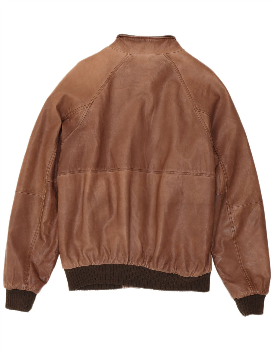 Jaqueta de couro masculina vintage IT 50 grande marrom