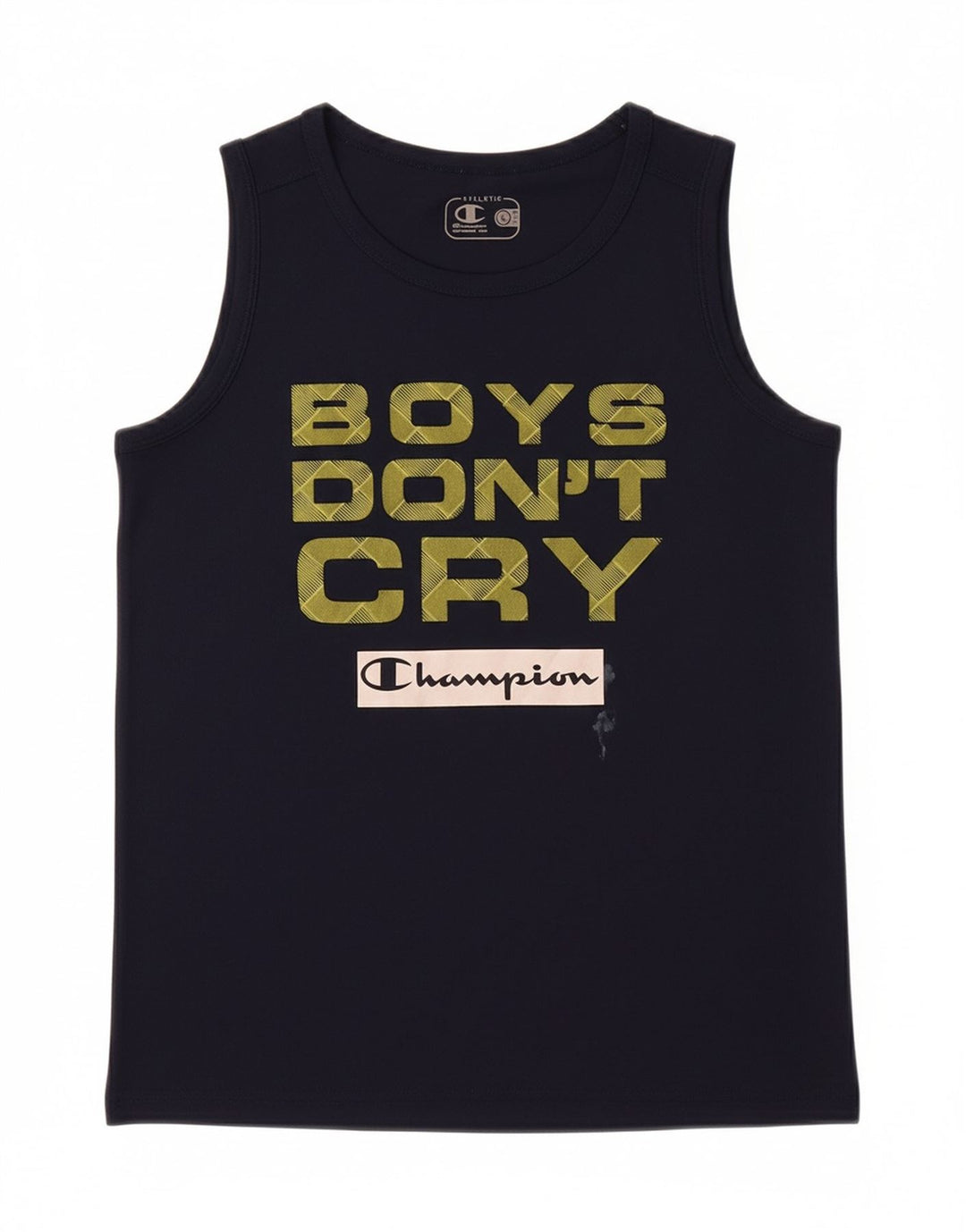 CHAMPION Boys Graphic Vest Top 11-12 Anos Grande Azul Marinho
