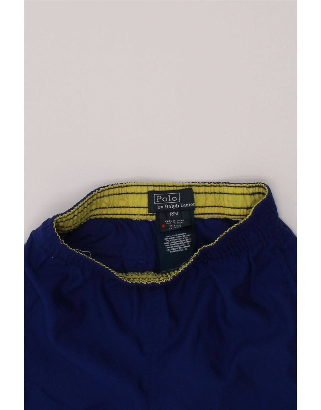 POLO RALPH LAUREN Shorts esportivos para meninos 12-18 meses azul poliéster