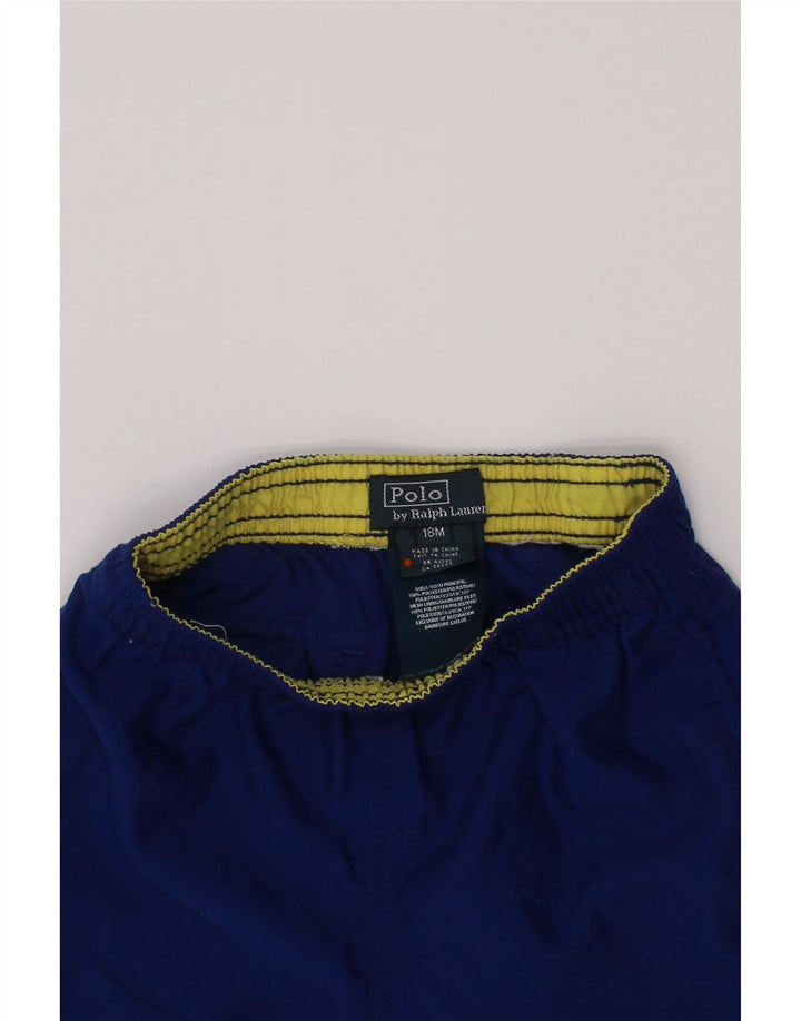 POLO RALPH LAUREN Shorts esportivos para meninos 12-18 meses azul poliéster