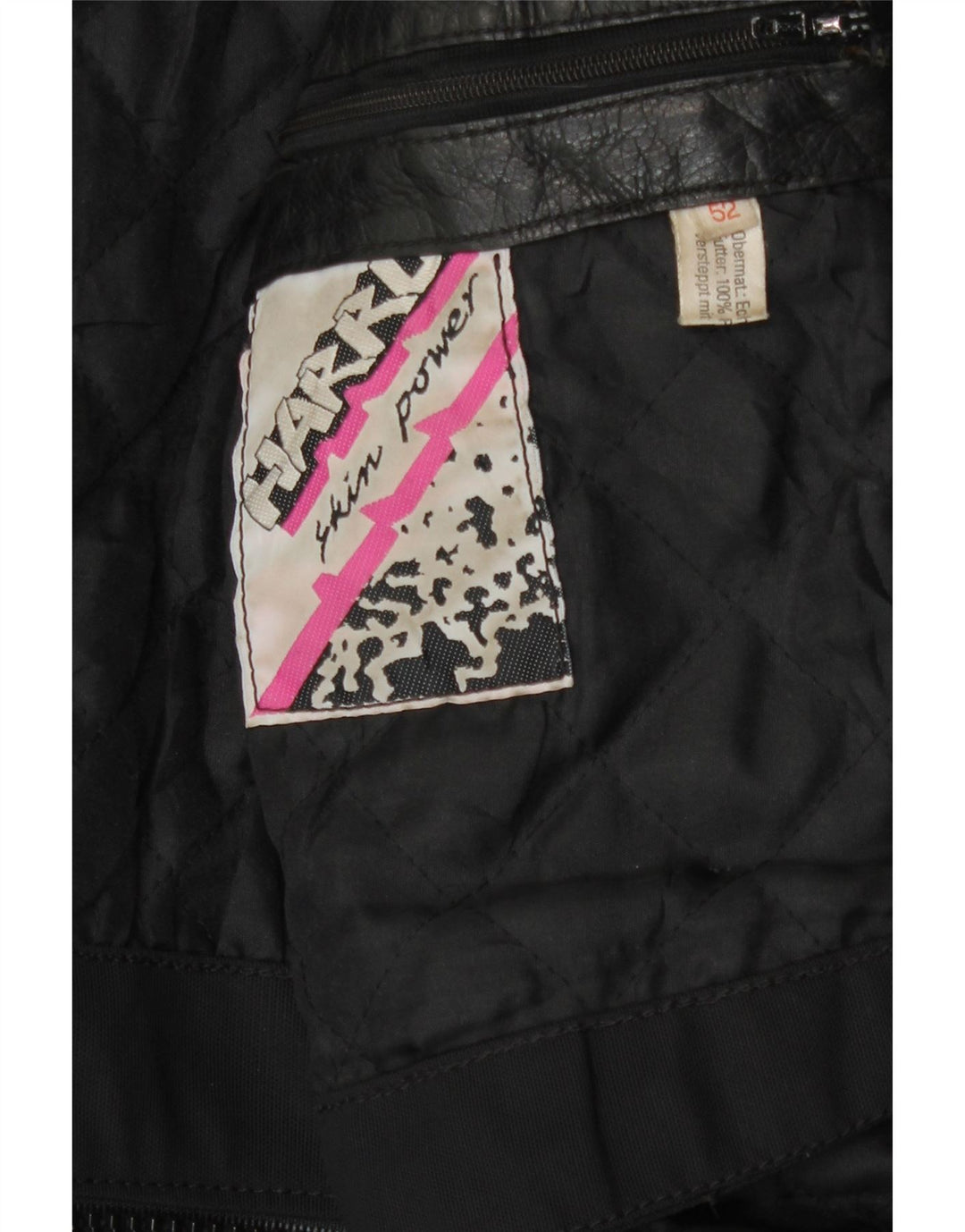 Jaqueta masculina de couro Harro Racer IT 52 XL couro preto