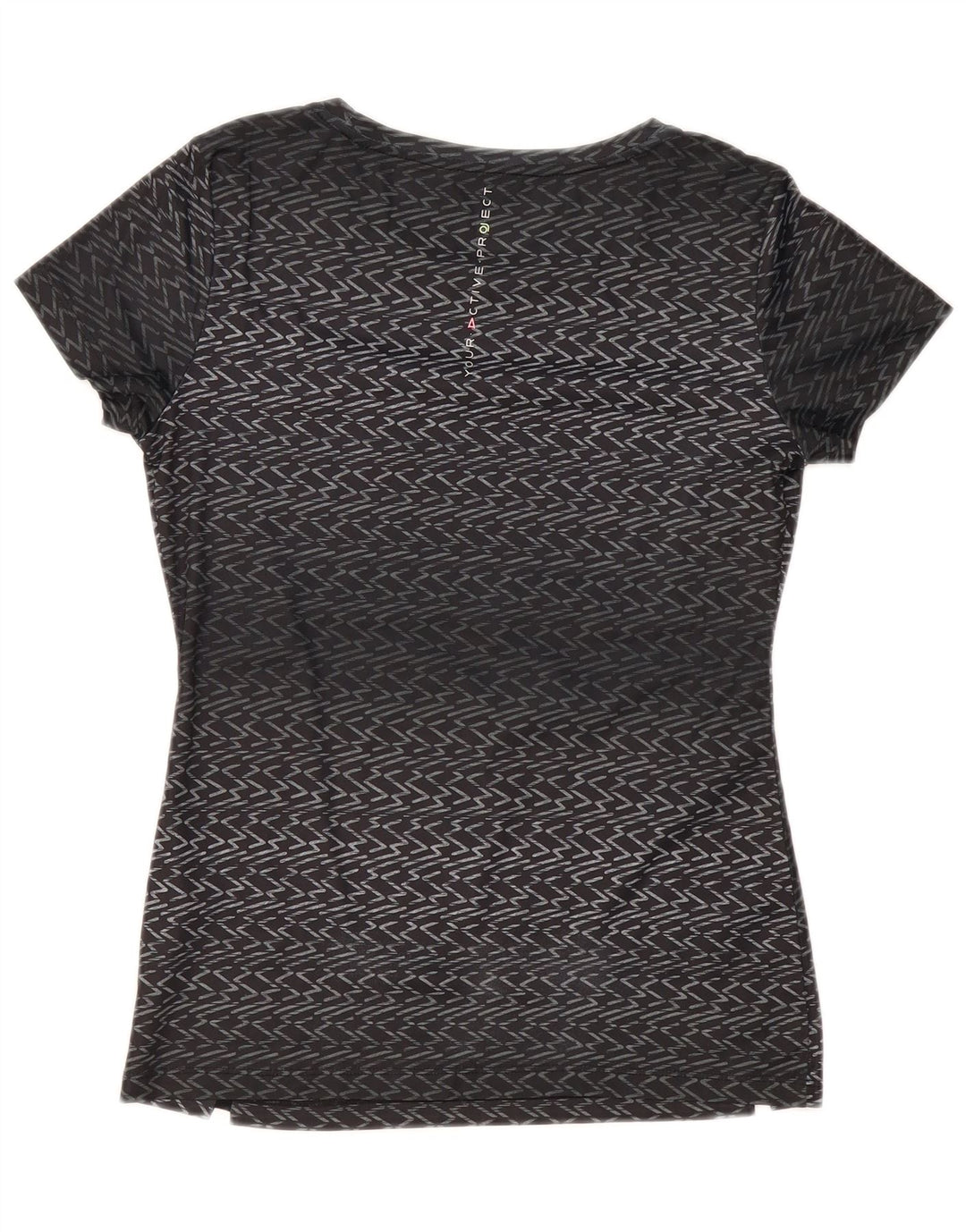Camiseta feminina Lotto UK 12 poliéster Chevron preto médio