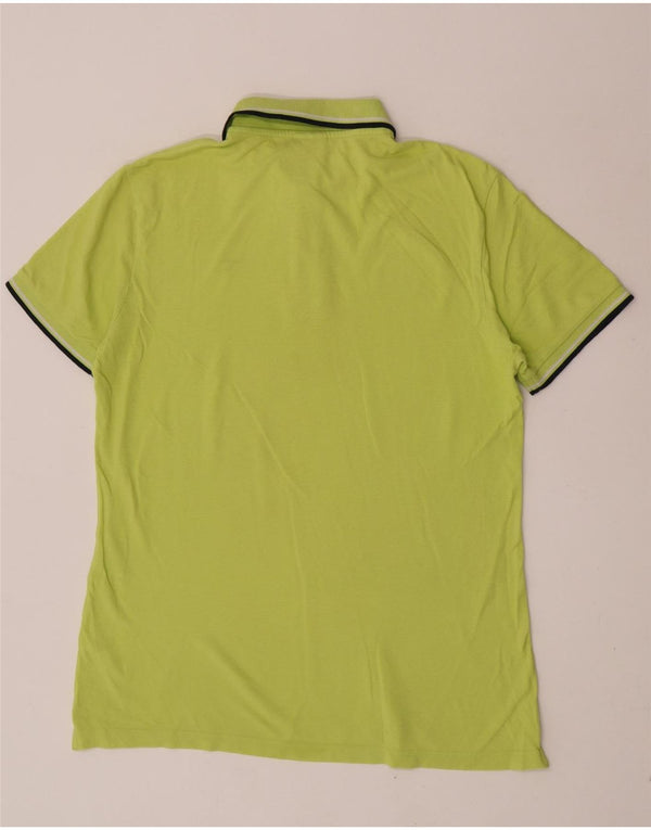 Camisa polo masculina Diadora XL algodão listrado verde