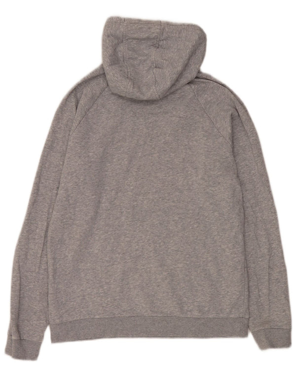 Under Armour Masculino moletom com capuz cinza médio algodão manchado