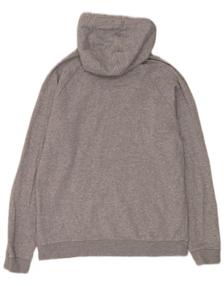 Under Armour Masculino moletom com capuz cinza médio algodão manchado