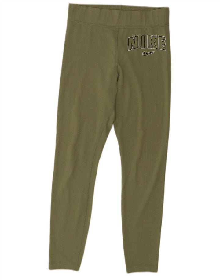 Leggings femininas Nike Graphic UK 12 algodão verde médio