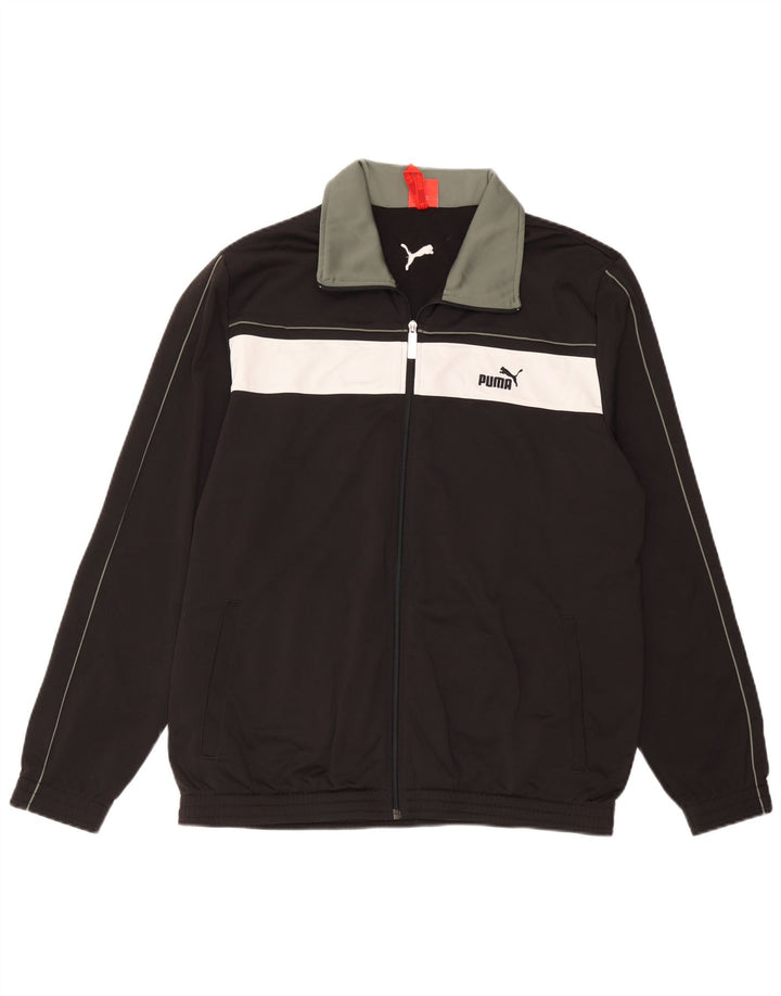 Puma Mens Tracksuit Top Jacket XL Preto Colourblock Poliéster