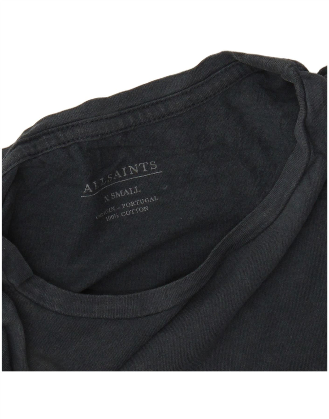 Camiseta masculina ALL SAINTS Top XS algodão cinza