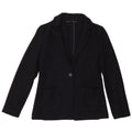 Jaqueta blazer feminina JIGSAW com 1 botão Reino Unido 8 pequena lã virgem azul marinho