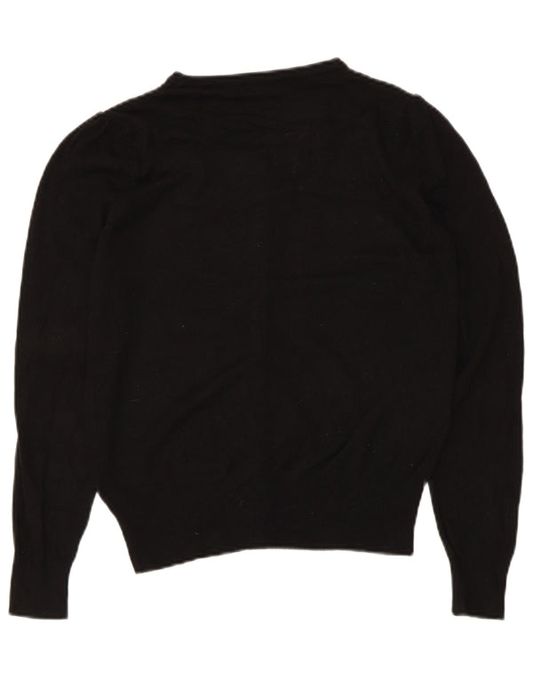 Suéter cardigã feminino Zara Reino Unido 8 pequeno preto viscose
