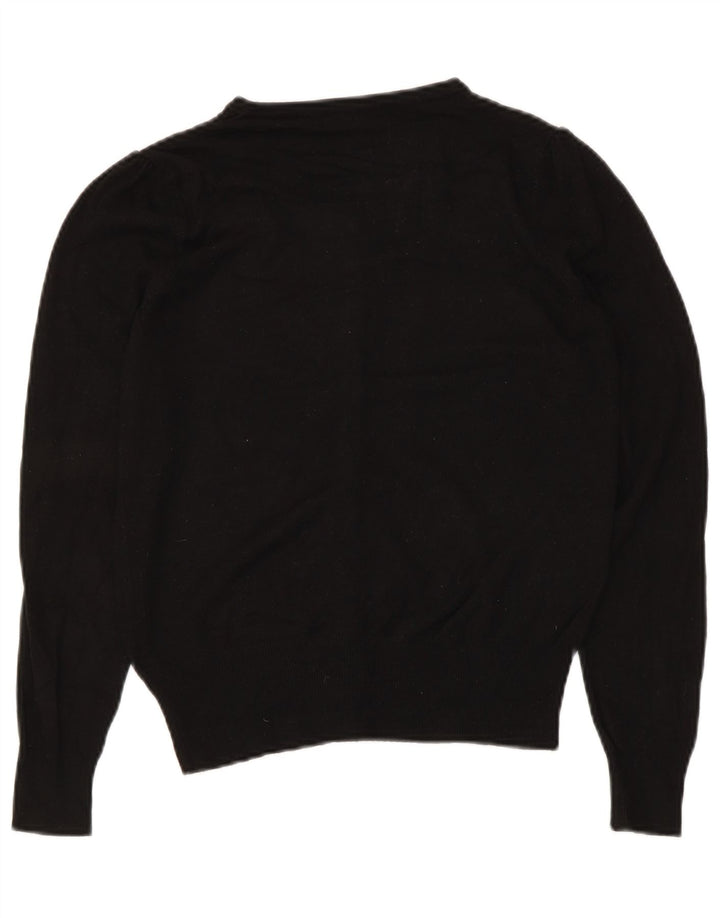 Suéter cardigã feminino Zara Reino Unido 8 pequeno preto viscose