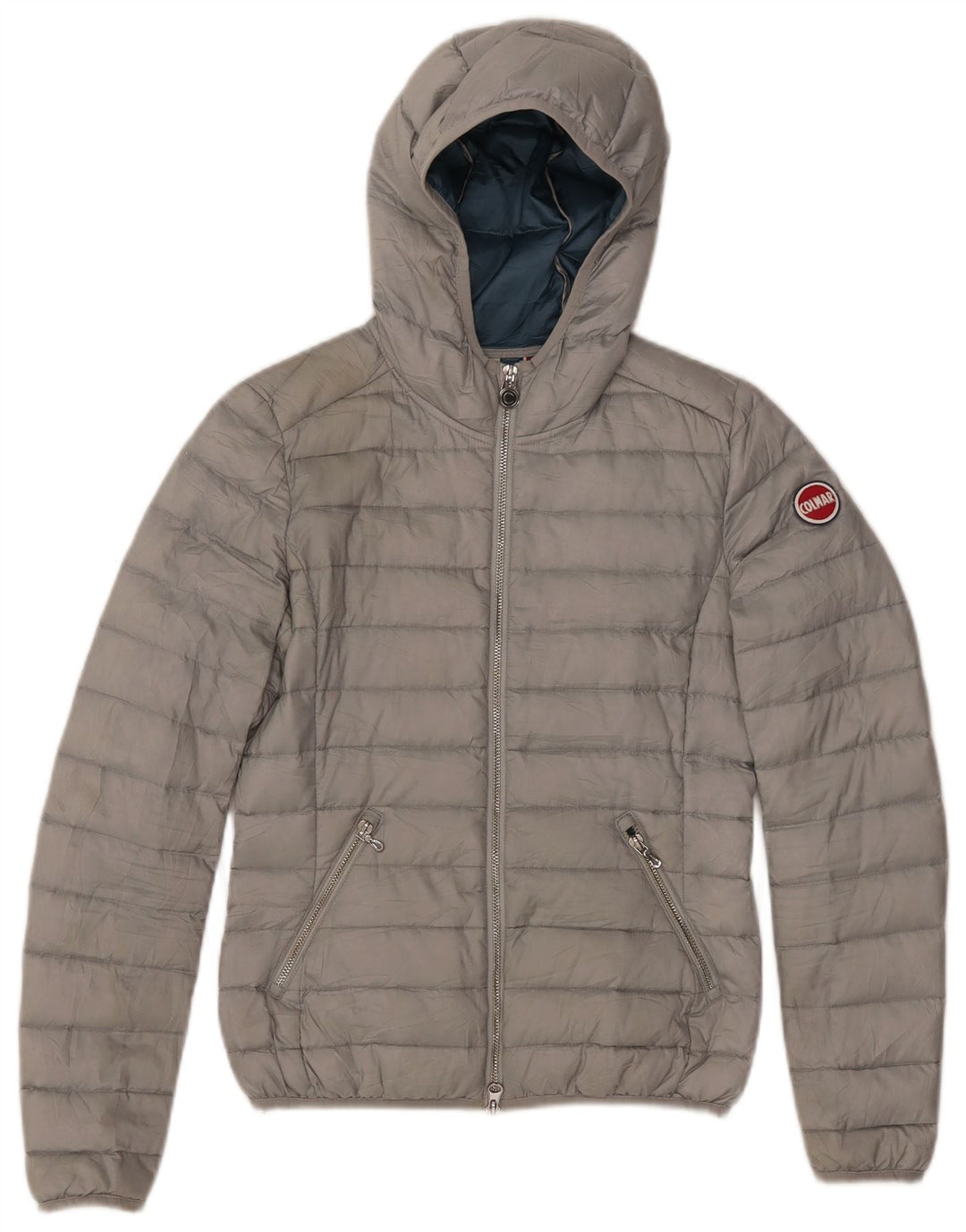 Jaqueta acolchoada com capuz feminino Colmar IT 38 2XS cinza