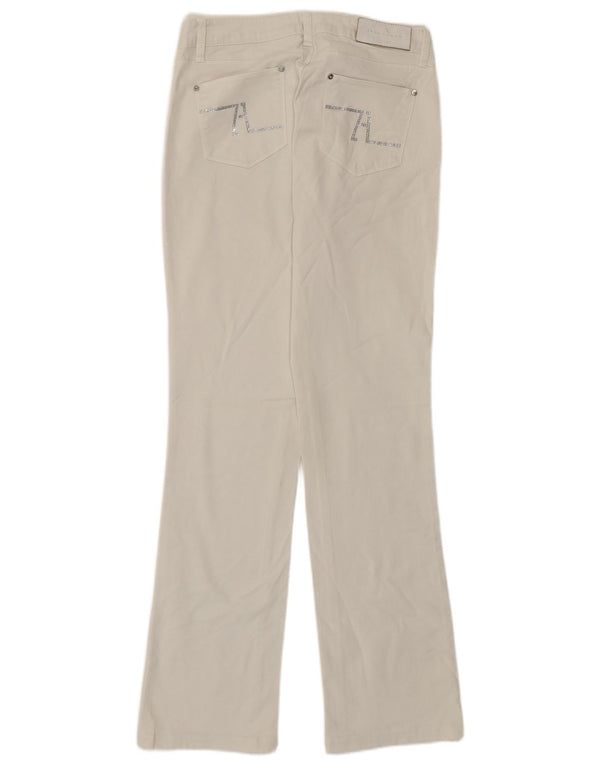Calça jeans reta feminina Zara EU 40 médio W30 L30 algodão branco