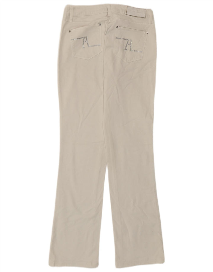 Calça jeans reta feminina Zara EU 40 médio W30 L30 algodão branco