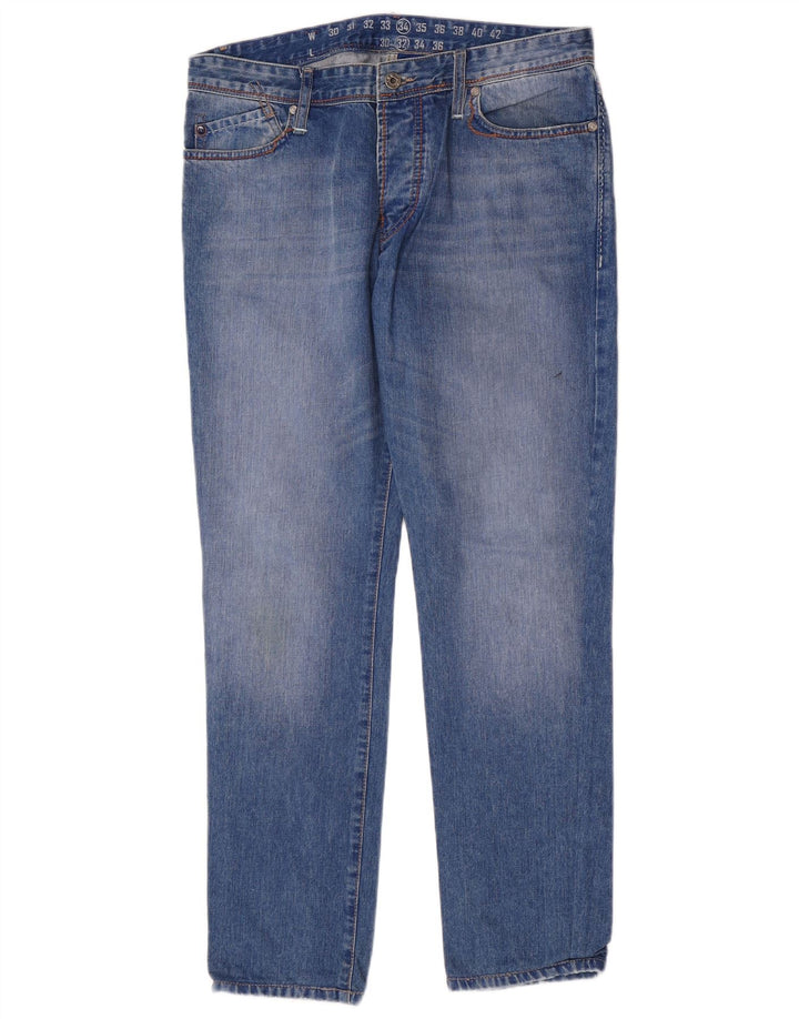 Joop Mens Tapered Jeans W34 L30 Azul Algodão