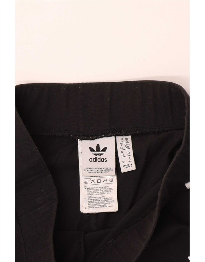 Leggings Adidas Femininas UK 10 Pequenas Algodão Preto